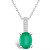 Emerald (1-1/5 Ct. t.w.) and Diamond Accent Pendant Necklace
