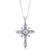 Diamond Baguette Cross Pendant Necklace in 14k White Gold (1/2 ct. t.w.)