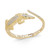 Diamond Crocodile Bypass Bracelet (1/2 ct. t.w.) in 14k Gold-Plated Sterling Silver