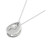 Diamond Orbital Halo Teardrop Pendant Necklace (1/4 ct. t.w.) in 10k White Gold, 16" + 2" extender