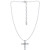 Cubic Zirconia Baguette & Round Cross Pendant Necklace, 16" + 2" extender, Created for Macy's