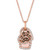 Nude™ & Chocolate® Diamond Paw Print & Heart 20" Pendant Necklace (7/8 ct. t.w.) in 14k Rose Gold