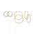 Round Hoop Earrings in 14k Gold Over Silver