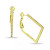 Cubic Zirconia Square Hoop Earrings in 18k Gold-Plated Sterling Silver, Created for Macy's