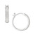 1/2 ct. t.w. Round Shape Diamond Hoop Earring in Sterling Silver