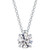 Diamond Solitaire Pendant Necklace (5/8 ct. t.w.) in 14k White Gold, 16" + 2" extender