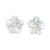 White Mother Of Pearl & Cultured Freshwater Pearl (5mm) Flower Stud Earrings in Sterling Silver