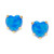 Blue Opal Heart Stud Earrings (2 ct. t.w.) in 14k Gold