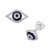 EFFY® Sapphire (1/6 ct. t.w.) & Diamond (1/5 ct. t.w.) Evil Eye Stud Earrings