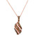 Chocolate Diamond (3/8 ct. t.w.) & Vanilla Diamond (1/10 ct. t.w.) Swirl 18" Pendant Necklace in 14k Rose Gold
