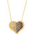 Ombré® Chocolate Ombré Diamond Heart Cluster Pendant Necklace (7/8 ct. t.w.) in 14k Gold, 18" + 2" extender in 14k Gold