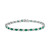 EFFY® Emerald (3-1/3 ct. t.w.) & White Sapphire (3-1/3 ct. t.w.) Tennis Bracelet in 14k White Gold