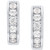 Unisex Lab Grown Diamond Small Huggie Hoop Earrings (1/2 ct. t.w.) in 10 White Gold, 1/2"