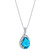 Blue Topaz (3-5/8 ct. t.w.) & Diamond (1/5 ct. t.w.) 18" Teardrop Pendant Necklace in Sterling Silver