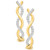 Diamond Twisted Small Hoop Earrings (1/4 ct. t.w.) in Sterling Silver & 14k Gold-Plate