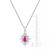 Ruby (1 ct. t.w.) and Diamond (1/5 ct. t.w.) Pendant Necklace in 14k White Gold (Also Available in Saphire)