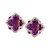 Lavender Rosé by EFFY® Amethyst (6-1/4 ct. t.w.) and Diamond (1/3 ct. t.w.) Clover Stud Earrings in 14k Rose Gold