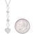 Diamond Hanging Heart Pendant Neclace (1/10 ct. t.w.) in 14k White Gold, 16" + 2" extender, Created for Macy's