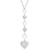 Diamond Hanging Heart Pendant Neclace (1/10 ct. t.w.) in 14k White Gold, 16" + 2" extender, Created for Macy's