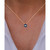 Cubic Zirconia & Enamel Evil Eye 18" Pendant Necklace in 14k Gold-Plated Sterling Silver