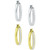 2-Pc. Set Cubic Zirconia Small Hoop Earrings in Sterling Silver & 18k Gold-Plate, 0.78", Created for Macy's