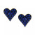 EFFY® Sapphire Pavé Heart Stud Earrings (1/3 ct. t.w.) in 14k Gold (Also available in Ruby)