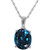 London Blue Topaz (3-3/4 ct. t.w.) & Diamond Accent 18" Pendant Necklace in 14k White Gold