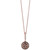 Chocolate Diamond & Vanilla Diamond Halo Cluster 18" Pendant Necklace (7/8 ct. t.w.) in 14k Rose Gold