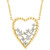 EFFY® Diamond Scattered Cluster Heart 18" Pendant Necklace (1/4 ct. t.w.) in 14k Gold