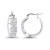Cubic Zirconia 14K Rose Gold Round and Baguette Hoop Earrings (Also in 14k Gold Over Silver or 14k Rose Gold Over Silver)