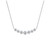 Diamond Seven Stone Bezel Necklace (7/8 ct. t.w.) in 14k White Gold, 16" + 2" extender