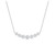 Diamond Seven Stone Bezel Necklace (7/8 ct. t.w.) in 14k White Gold, 16" + 2" extender