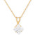 Cubic Cubic Zirconia 18" Pendant Necklace in 14k Gold