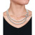 Cultured Freshwater Pearl (7 - 8mm) & Cubic Zirconia Double Strand 17" Collar Necklace