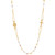 Cross & Medallion 17-1/2" Rosary Necklace in 10k Tricolor Gold