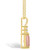Morganite (1-3/8 Ct. T.W.) and Diamond (1/10 Ct. T.W.) Pendant Necklace in 14K Yellow Gold