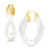 Lucite Wavy Hoop Earrings in 18k Gold over Sterling Silver