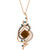Exotics® Crazy Collection® Chocolate Quartz® (3-3/4 ct. t.w.) & Diamond (3/4 ct. t.w.) 18" Pendant Necklace in 14k Rose Gold