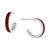 Red Crystal Small Hoop Earrings in Sterling Silver, 0.59", Created for Macy's