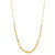 Polished & Textured Bead Collar Necklace in 10k Gold, 18" + 1" extender