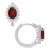 Rhodolite Garnet (1-7/8 ct. t.w.) & White Topaz (1/2 ct. t.w.) Halo Hoop Earrings in Sterling Silver (Also in Citrine, Peridot, Amethyst, & Blue Topaz)