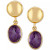 Amethyst Disc Drop Earrings (2-1/2 ct. t.w.) in 14k Gold (Also in Citrine & Garnet)