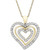 Diamond Multi-Heart 18" Pendant Necklace (1/2 ct. t.w.) in 10k Gold