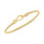 Torchon Knot Bangle Bracelet in 14k Gold-Plated Sterling Silver