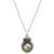 Tahitian Pearl (12mm) and Black Diamond Accent Pendant Necklace in 14k White Gold