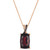 Pomegranate Garnet (6-3/4 ct. t.w.) & Diamond (1/10 ct. t.w.) Adjustable 20" Pendant Necklace in 14k Rose Gold