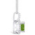 Peridot (2-3/8 Ct. T.W.) and Diamond (1/4 Ct. T.W.) Halo Pendant Necklace in 14K White Gold