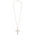 Men's Diamond Cross 22" Pendant Necklace (1/2 ct. t.w.) in 14k Gold-Plated Sterling Silver