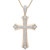 Men's Diamond Cross 22" Pendant Necklace (1/2 ct. t.w.) in 14k Gold-Plated Sterling Silver