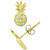 Cubic Zirconia Pineapple Stud Earrings in 18k Gold-Plated Sterling Silver, Created for Macy's